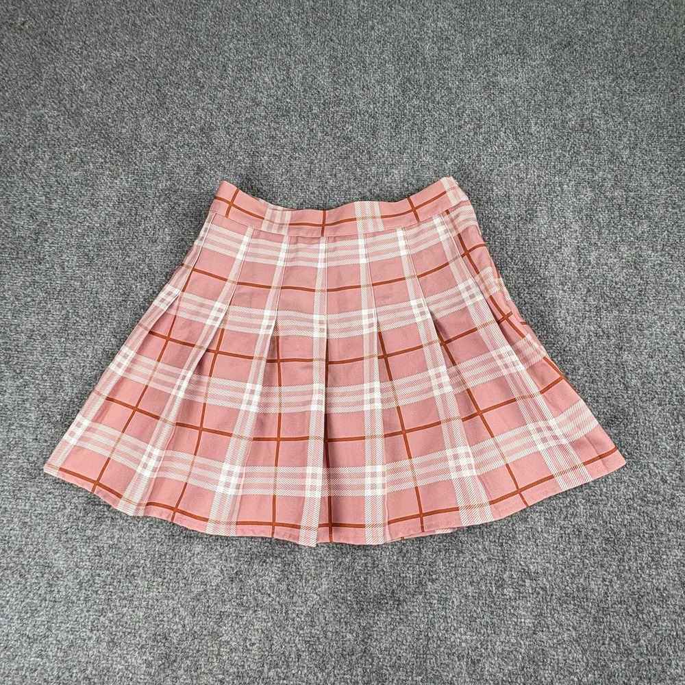 Made By Johnny Skort Women M Pink Plaid Pleated Schoolgirl Y2K Preppy‎ Kawaii